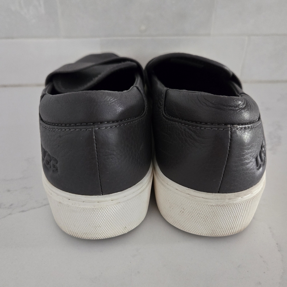 Ugg Chayze Sneaker Leather Slip-On Platform Loafer Charcoal Gray Womens Size 8.5 - Picture 5 of 10